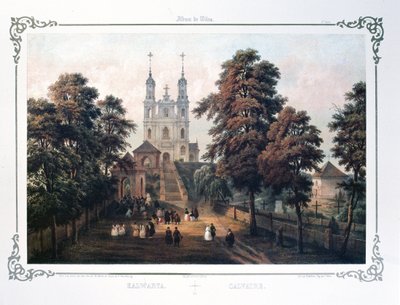 ヴィリニュス周辺。カルバリヤ教会、ジョナス・カシミエラス・ヴィルシンスキス著「A Book of Vilnius」より 作： School Lithuanian