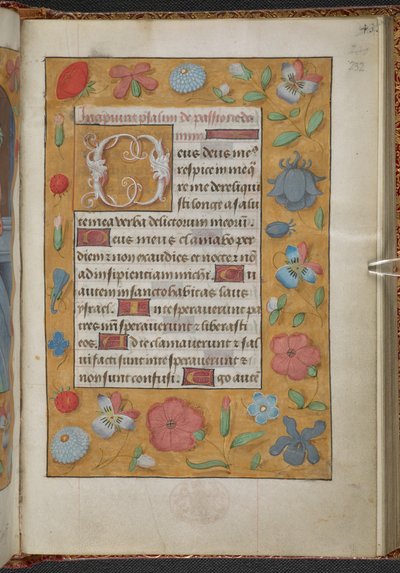 キングス9世、f.232r、時祷書、サルムの使用（「アン・ブーリンの時祷書」）（ヴェラム） 作： School Netherlandish