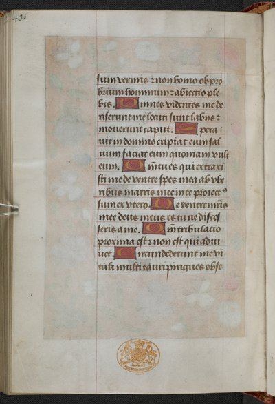 キングス9世、f.232v、時祷書、サラムの使用（「アン・ブーリンの時祷書」）（ヴェラム） 作： School Netherlandish