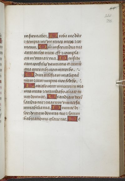 キングズ9、f.235r、時祷書、サラムの使用（「アン・ブーリンの時祷書」）（ヴェラム） 作： School Netherlandish
