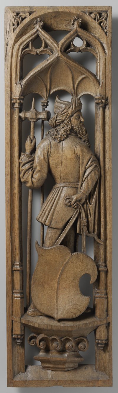 オルガンケースのパネル、c。 1510-20（多色の痕跡のあるオーク） 作： School Netherlandish