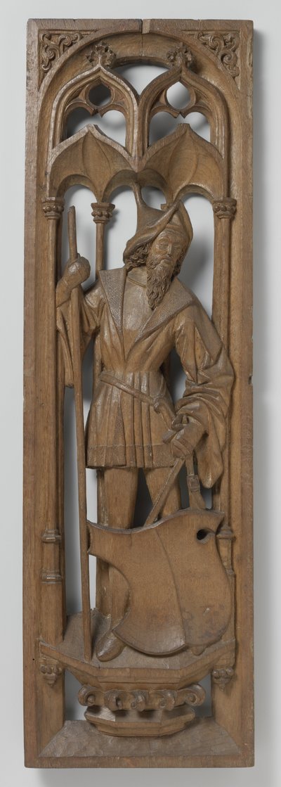 オルガンケースのパネル、c。 1510-20（多色の痕跡のあるオーク） 作： School Netherlandish