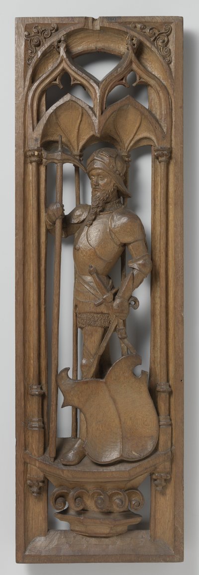 オルガンケースのパネル、c。 1510-20（多色の痕跡のあるオーク） 作： School Netherlandish