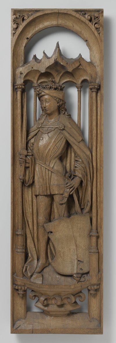 オルガンケースのパネル、c。 1510-20（多色の痕跡のあるオーク） 作： School Netherlandish