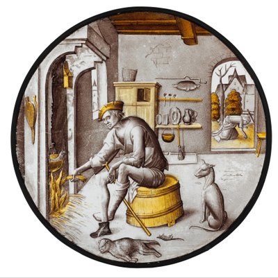貧困の中のソルゲロス（「のんき者」の意）。 作： School Netherlandish