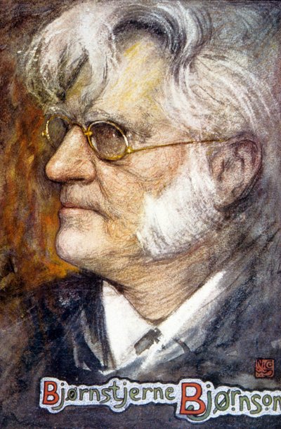Bjørnstjerne Martinius Bjørnson (colout litho) 作： School Norwegian