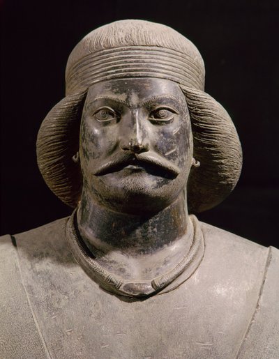 パルティアの戦士、シャミ出土、紀元後01世紀、ブロンズ（詳細 作： School Parthian