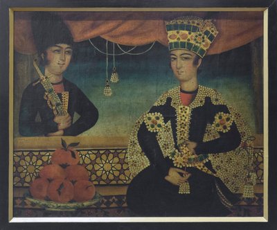 カジャールの王子、モハマド・サッゲ作と思われる（油彩・カンヴァス） 作： School Qajar