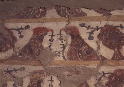 墓の装飾、スモレンスク派、1200年頃（フレスコ画とセッコ画） 作： School Russian