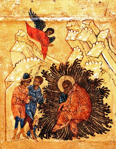 聖ヨセフの夢を描いたイコン 1550年頃 パネルにテンペラと金箔 （314500の細部 作： School Russian