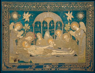 The Entombment - 匿名のロシア人作家によるウールの刺繍 作： School Russian