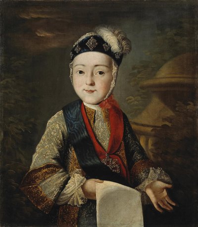 ロシアのピーター3世 - 大公ピーター3世の肖像。(子供時代のピョートル3世（1728-1762） par Anonymous 作： School Russian