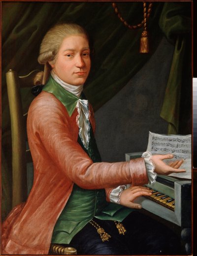 作曲家エフスティグニー・フォミン (1761-1800) の肖像画。 1780年頃のキャンバスに油彩を施したロシアの巨匠の絵。ロシア美術 作： School Russian