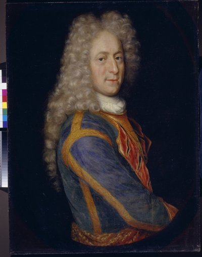 Ivan Yurievich Trubetskoy 元帥 (1667-1750) の肖像 (Ivan Yurievich Trubetskoy の肖像)。 匿名の絵画、キャンバスに油彩 作： School Russian