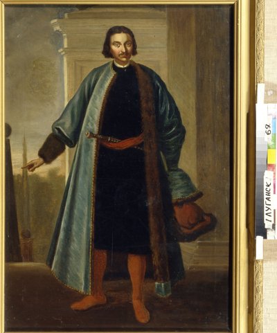 アニキタ・イワノビッチ・レプニン王子 (1668-1726) の肖像画。 (王子 A. I. レプニンの肖像)。 ロシアの軍人および政治家で、大北方戦争（1700年～1721年）で際立った活躍をし、その後リヴォニアの総督を務め、親密で熱烈だった 作： School Russian