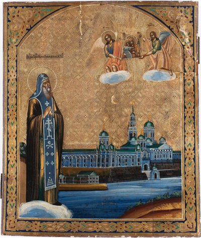 ストルベンスクの聖ニルス（1554年没） - セリゲル湖の聖ニルス - ロシアのアイコン 作： School Russian