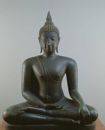 スコータイ様式 瞑想中の仏陀（ブロンズ 作： School Thai