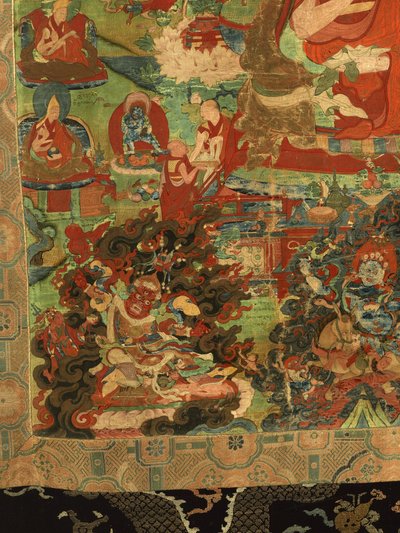 サードパンチェンラマロサンペンデンイェシェの詳細（布にガッシュ） 作： School Tibetan
