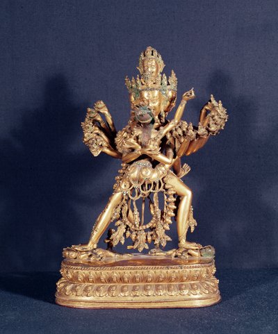 Hevajra and Nairatmya (gilt bronze with silver inlay) 作： School Tibetan