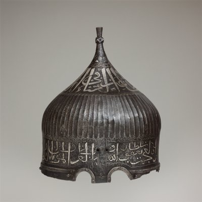 ターバン・ヘルメット 1478-90年頃（スチール、鉄、銀 作： School Turkish
