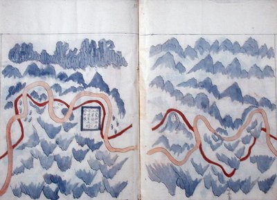 Ms.HM 2182 在中国ベトナム大使館の航海中に作成された地図（紙に水彩画） 作： School Vietnamese
