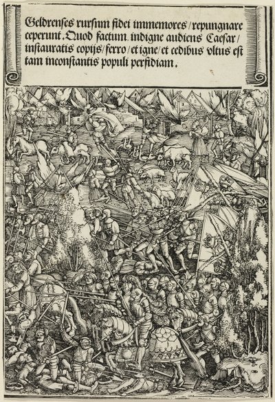 マクシミリアン1世の凱旋門より、ゲルドレスの第二次戦争 作： School of Albrecht Dürer