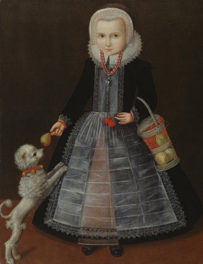 少女の肖像、c.1610 作： School of Friesland
