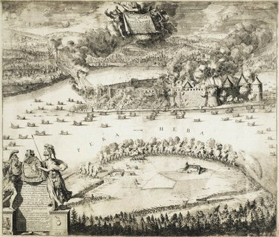 1702年、1703年10月11日のロシア軍によるスウェーデンのヨーテブルグ要塞の占領 作： Schoonebeek
