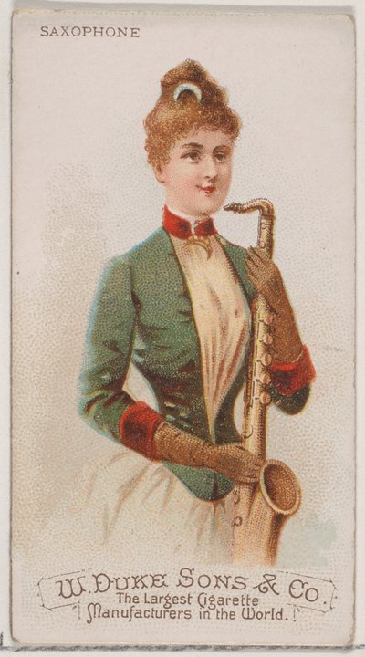 サックス、デューク ブランドのシガレット用楽器シリーズ N82、1888 年、1888 年。 作： Schumacher and Ettlinger