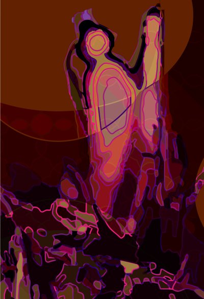 Artichoke_abst_vert6a (デジタル) 作： Scott J. Davis