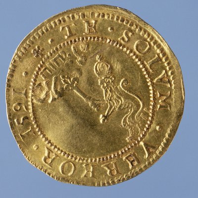 ジェームズ1世の4ポンドスコットランド（ハットピース）、エディンバラミント、1591（リバース）（ゴールド）（表側は58855を参照） 作： Scottish School