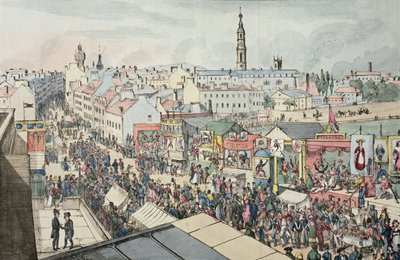 グラスゴーフェアの絵、1825年グラスゴーグラスから 作： Scottish School