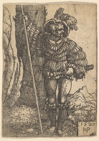 ランスクネ、1520年。 作： Sebald Beham