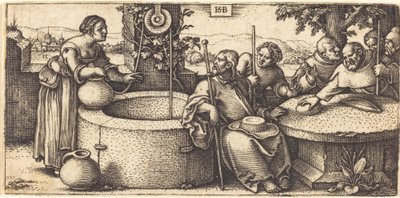 キリストとサマリアの女 作： Sebald Beham