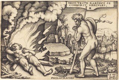 ヘラクレスの死 作： Sebald Beham