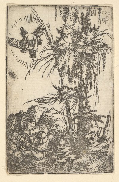 処女降誕の約束を受けるヨアヒム、1520年。 作： Sebald Beham