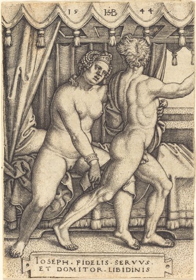 ヨセフとポティファルの妻 作： Sebald Beham