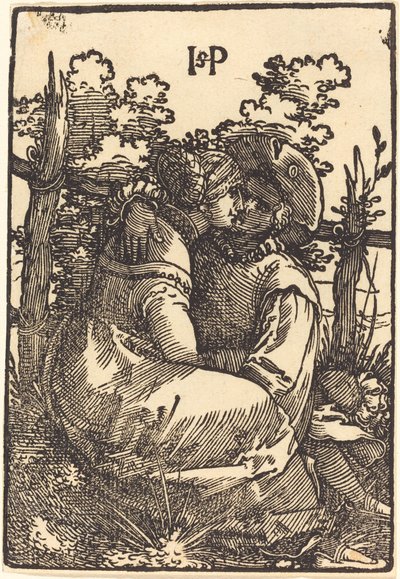 フェンスのそばの恋人 作： Sebald Beham