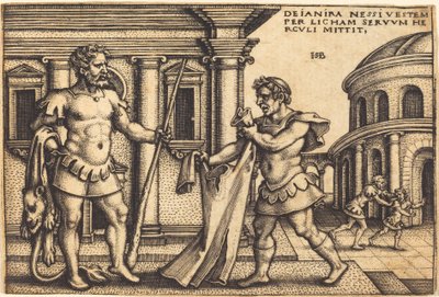 Lycus が Nessus の衣服を Hercules に届ける 作： Sebald Beham