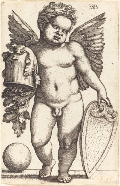 紋章を持つ男性の天才 作： Sebald Beham