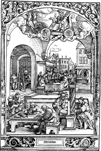 マーキュリー、1531年 作： Sebald Beham