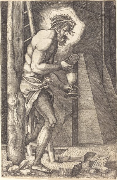 十字架のふもとの悲しみの男 作： Sebald Beham