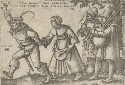 農民の饗宴または十二ヶ月、1546年からの年末。 作： Sebald Beham