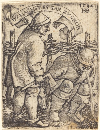 嘔吐農民 作： Sebald Beham