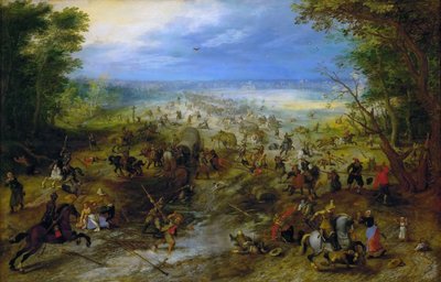 ワゴン列車への攻撃c。 1612 作： Sebastiaen Vrancx