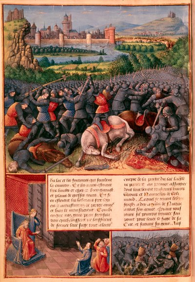 最初の十字軍の場面、1096-1099 c1490 作： Sebastian Marmoret