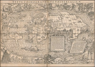 セバスチャン・ミュンスターによる1532年の世界地図 作： セバスチャン・ミュンスター