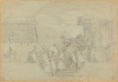 王を祝福する司教 作： Sebastiano Conca