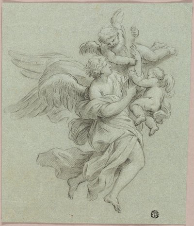 プッティと天使 作： Sebastiano Conca