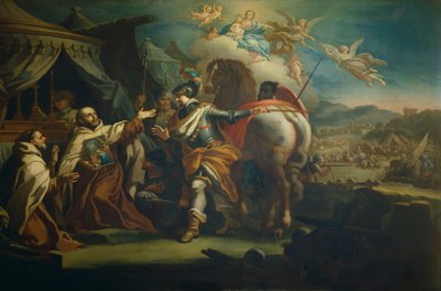 勝利の聖母の尊像をドメニコ・ディ・ゲス・マリア神父に届けるセバスティアーノ・コンカ（1680～1764年） サンタ・マリア・デッラ・ヴィットリア教会（イタリア・ローマ 作： Sebastiano Conca